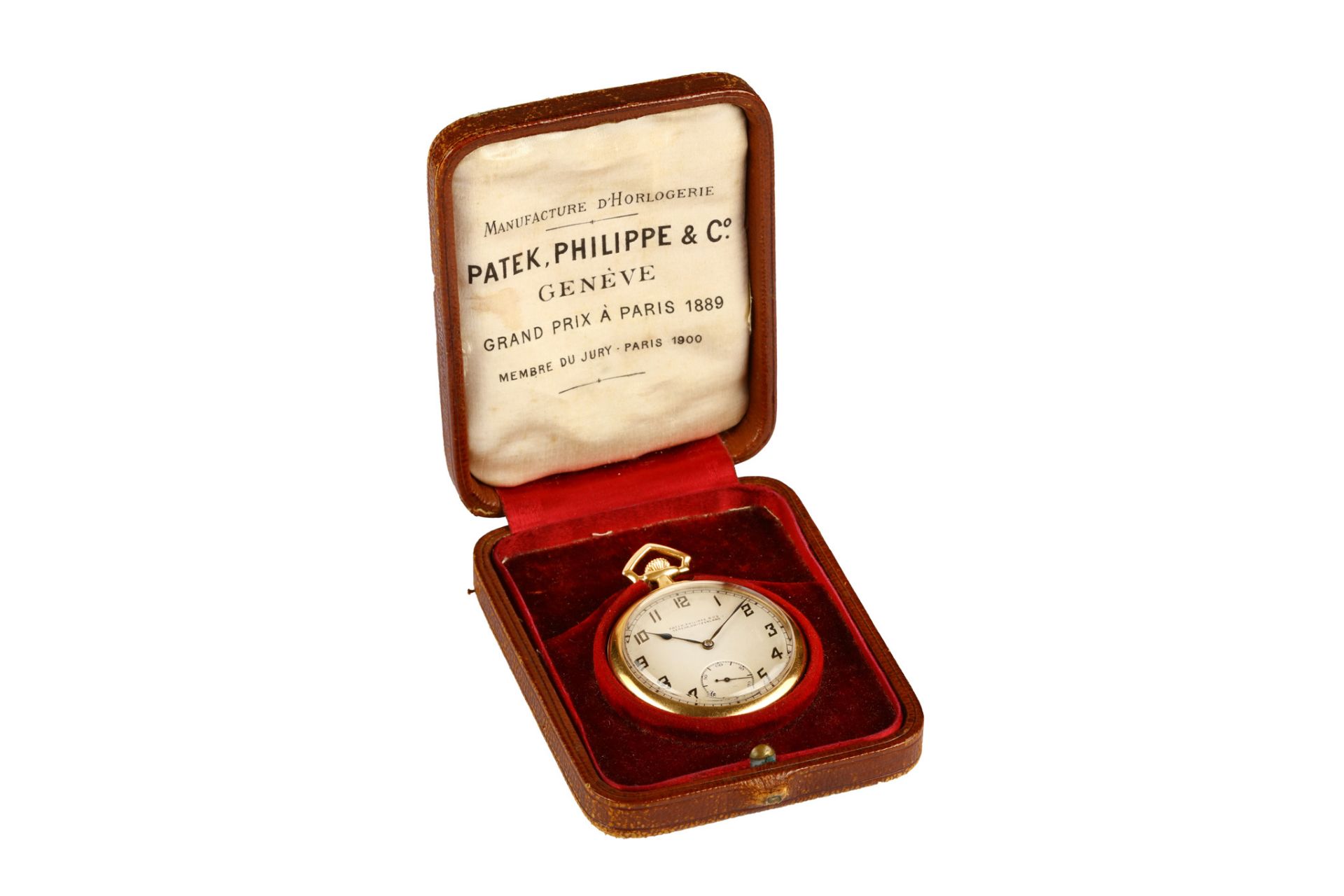 Patek Philippe for Bunde & Upmeyer Co. An 18k gold open face pocket watch. Case references: '407060' - Bild 4 aus 5
