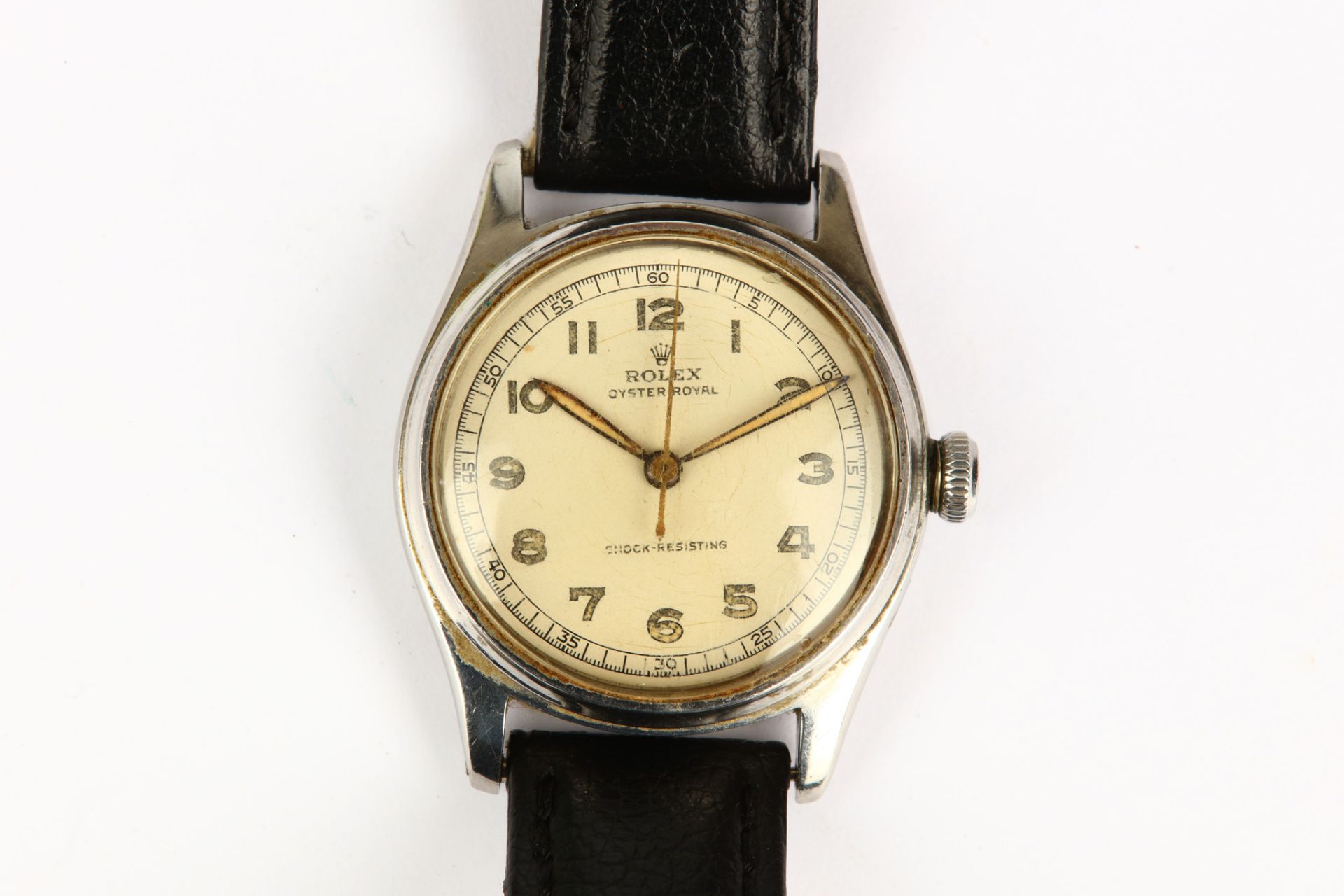 Rolex. A stainless steel manual wind wristwatch. Model: Oyster Royal. Reference: 4444. Date: 1947 ( - Image 3 of 5