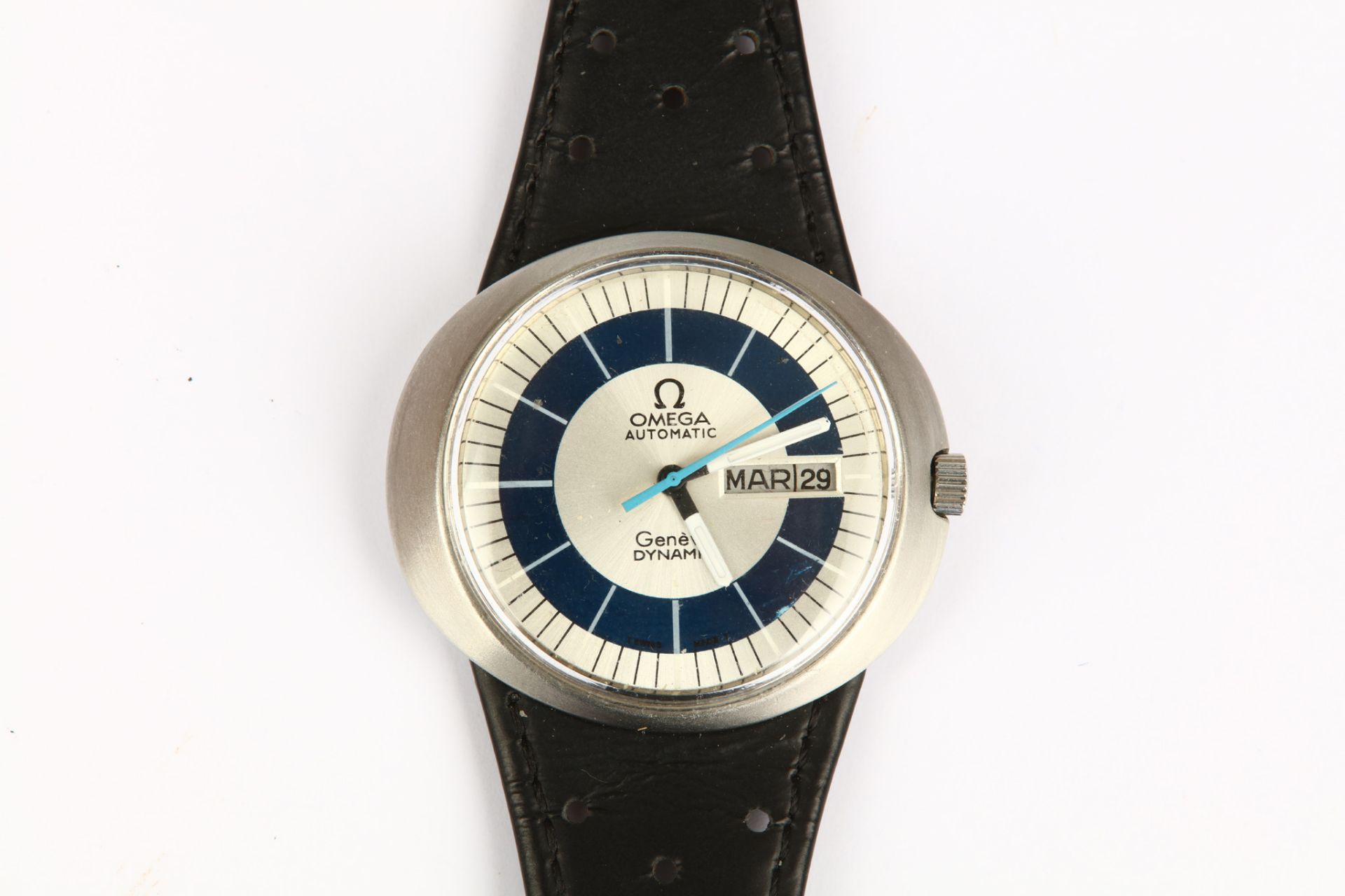 Omega. A stainless steel automatic calendar wristwatch. Model: Dynamic. Reference: 166.079. Date: - Image 3 of 5
