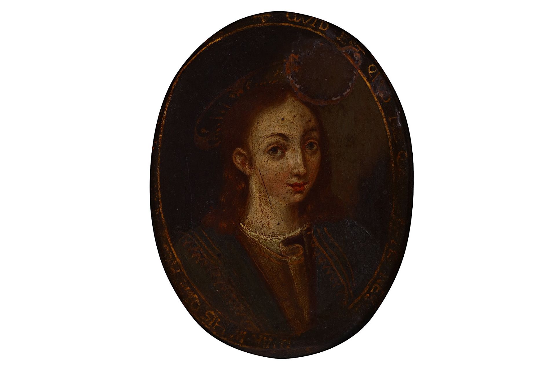 ITALIAN SCHOOL, 17TH CENTURY St John the Baptist; and The Virgin oil on copper 4 3/8 x 3 1/4 in. (11