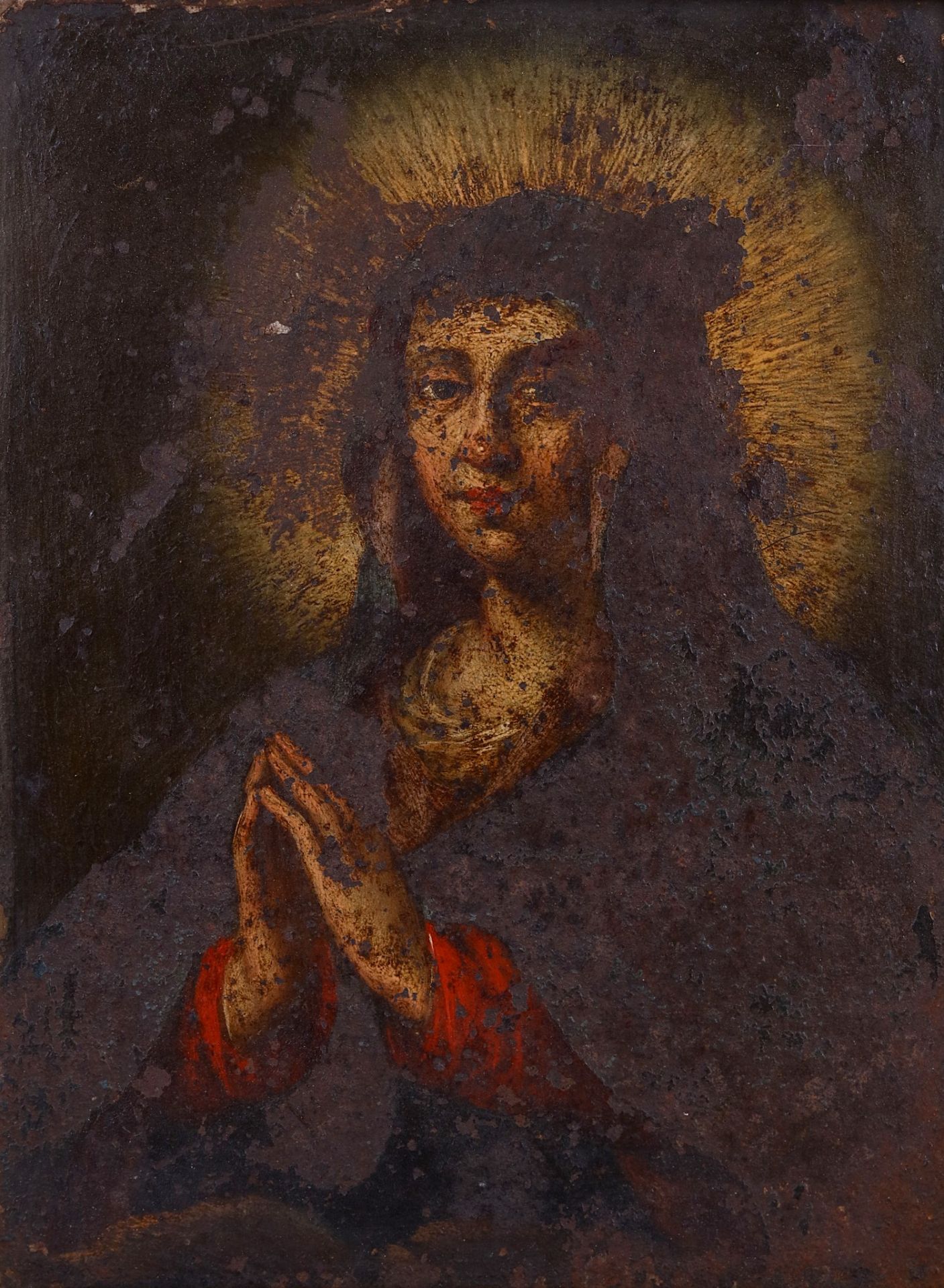 ITALIAN SCHOOL, 17TH CENTURY St John the Baptist; and The Virgin oil on copper 4 3/8 x 3 1/4 in. (11 - Image 11 of 14