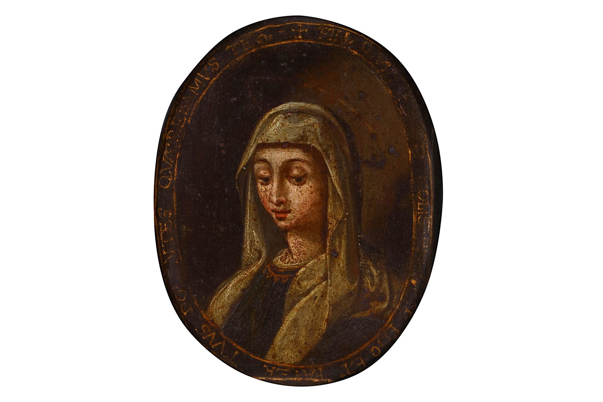 ITALIAN SCHOOL, 17TH CENTURY St John the Baptist; and The Virgin oil on copper 4 3/8 x 3 1/4 in. (11 - Image 6 of 14