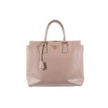 Prada Cammeo Saffiano Lux Shopping Tote, dusky pin