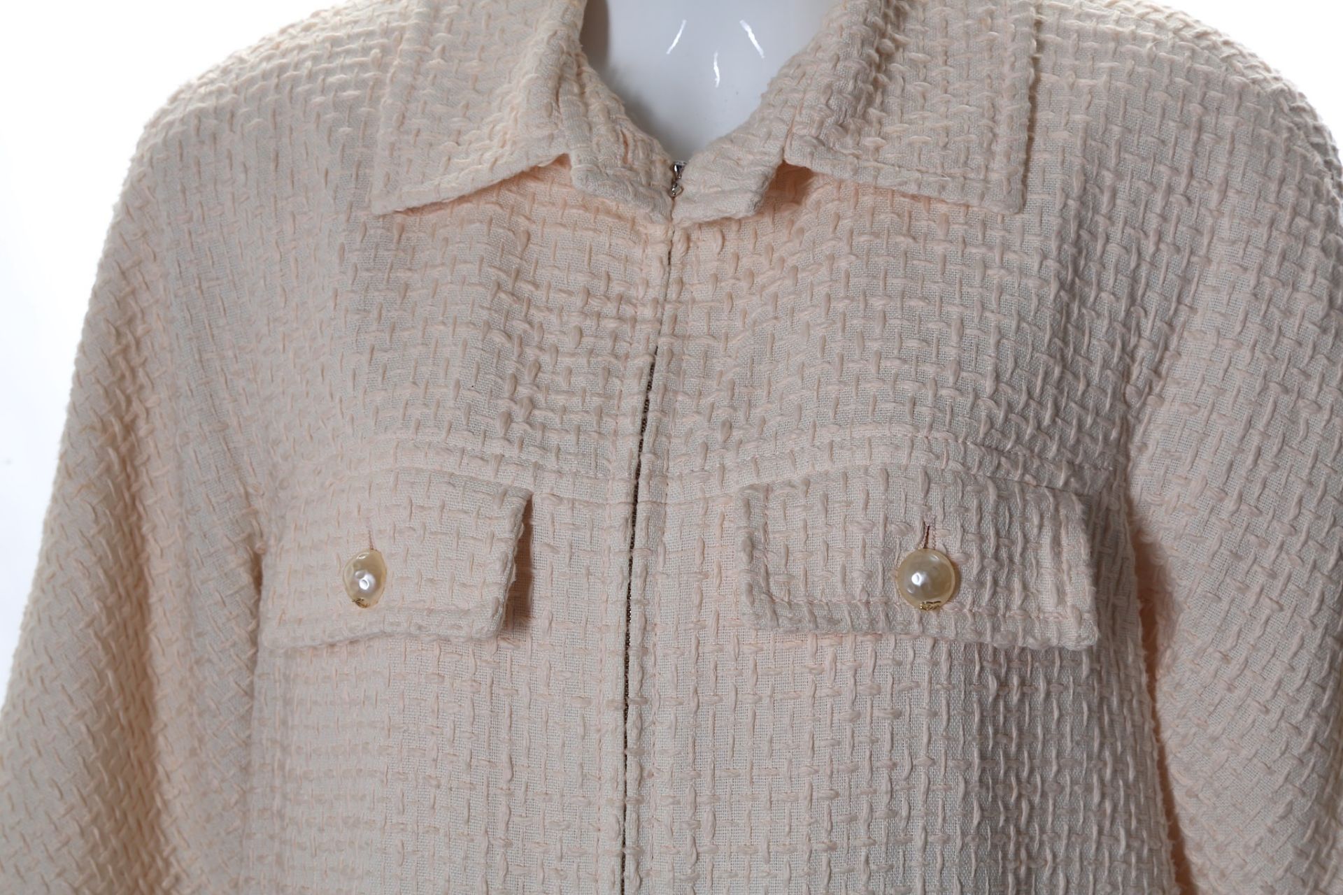 Chanel Pale Pink Cotton Jacket, 2010s, short sleev - Image 2 of 5