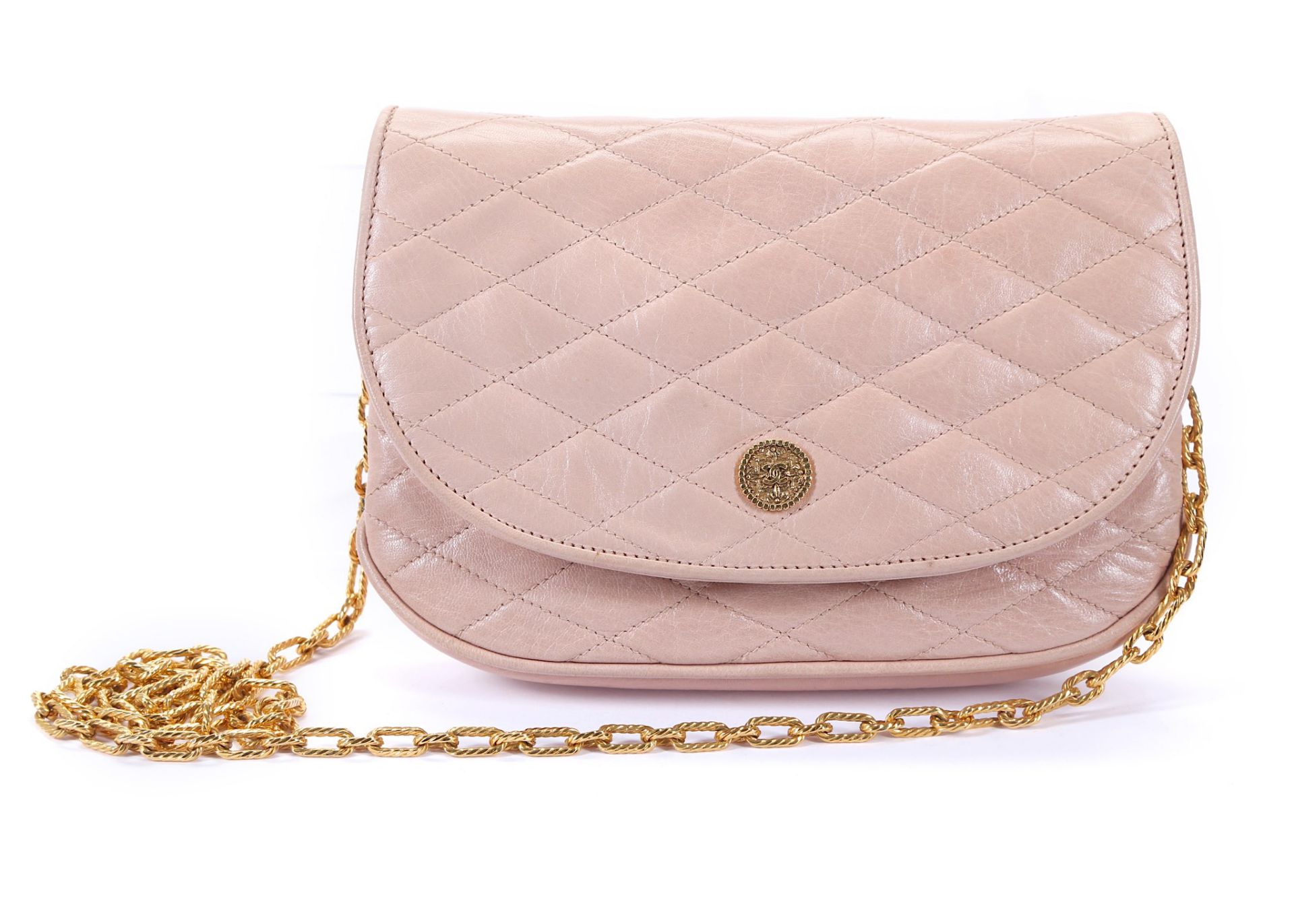 Chanel Baby Pink Petite Handbag, 1980s, quilted sh