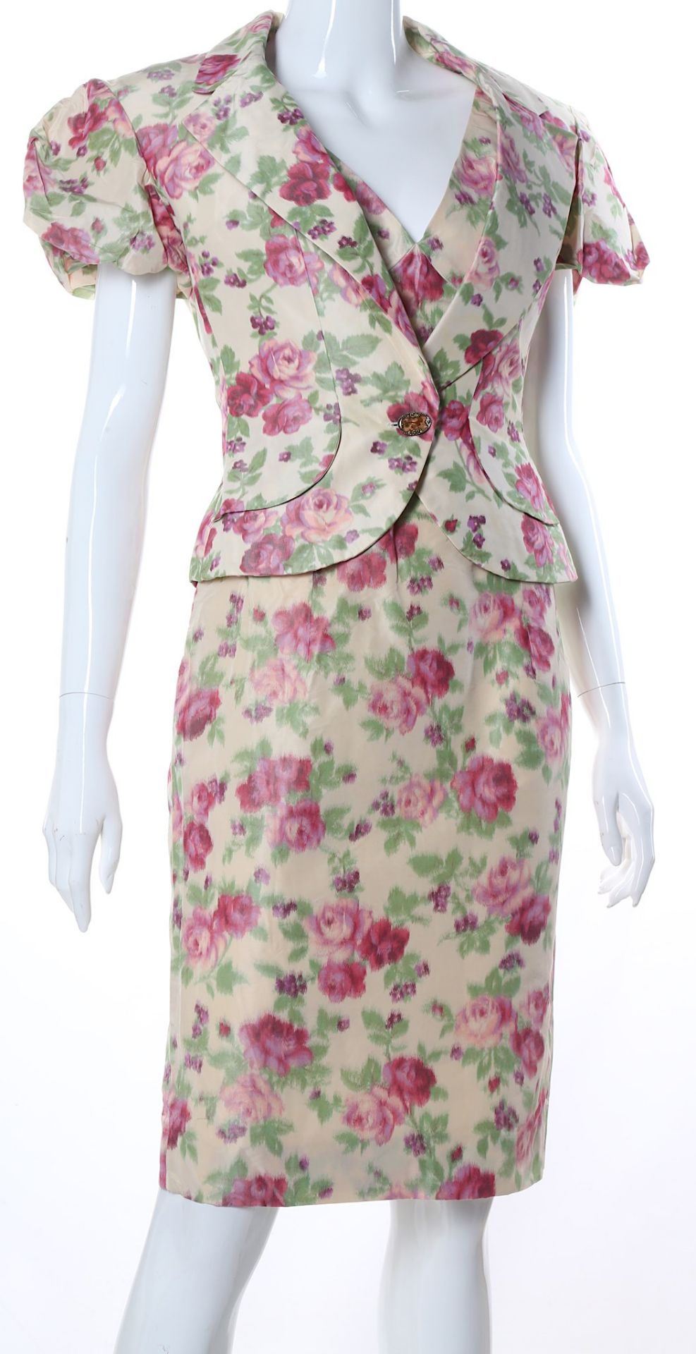 Christian Dior Boutique Cotton Silk Rose Print Out - Bild 3 aus 10