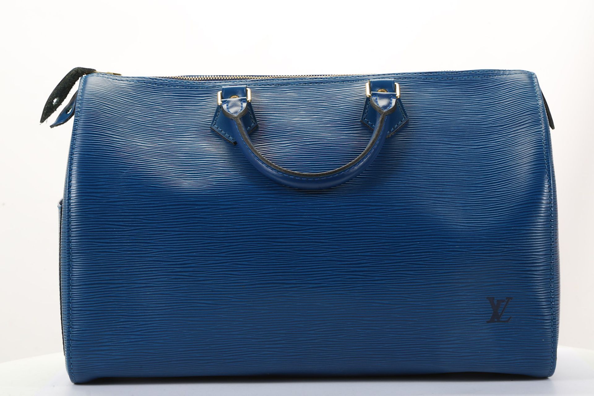 Louis Vuitton Blue Epi Speedy 35, c. 1994, 38cm wide, 24cm high Condition Grade A- Please refer to - Image 3 of 5