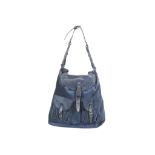 Balenciaga Blue Suede Militaire Shoulder Bag, c. 2