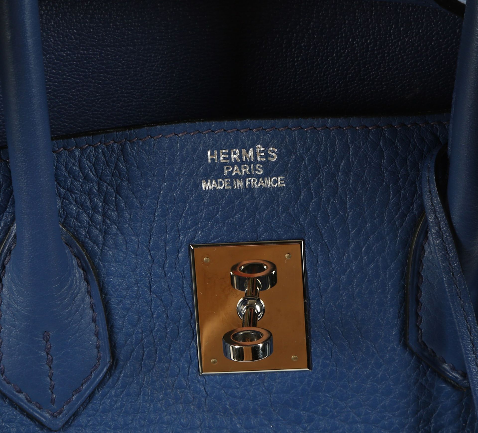 Hermes Brighton Blue Clemence Birkin 35, c. 2008, - Image 9 of 12
