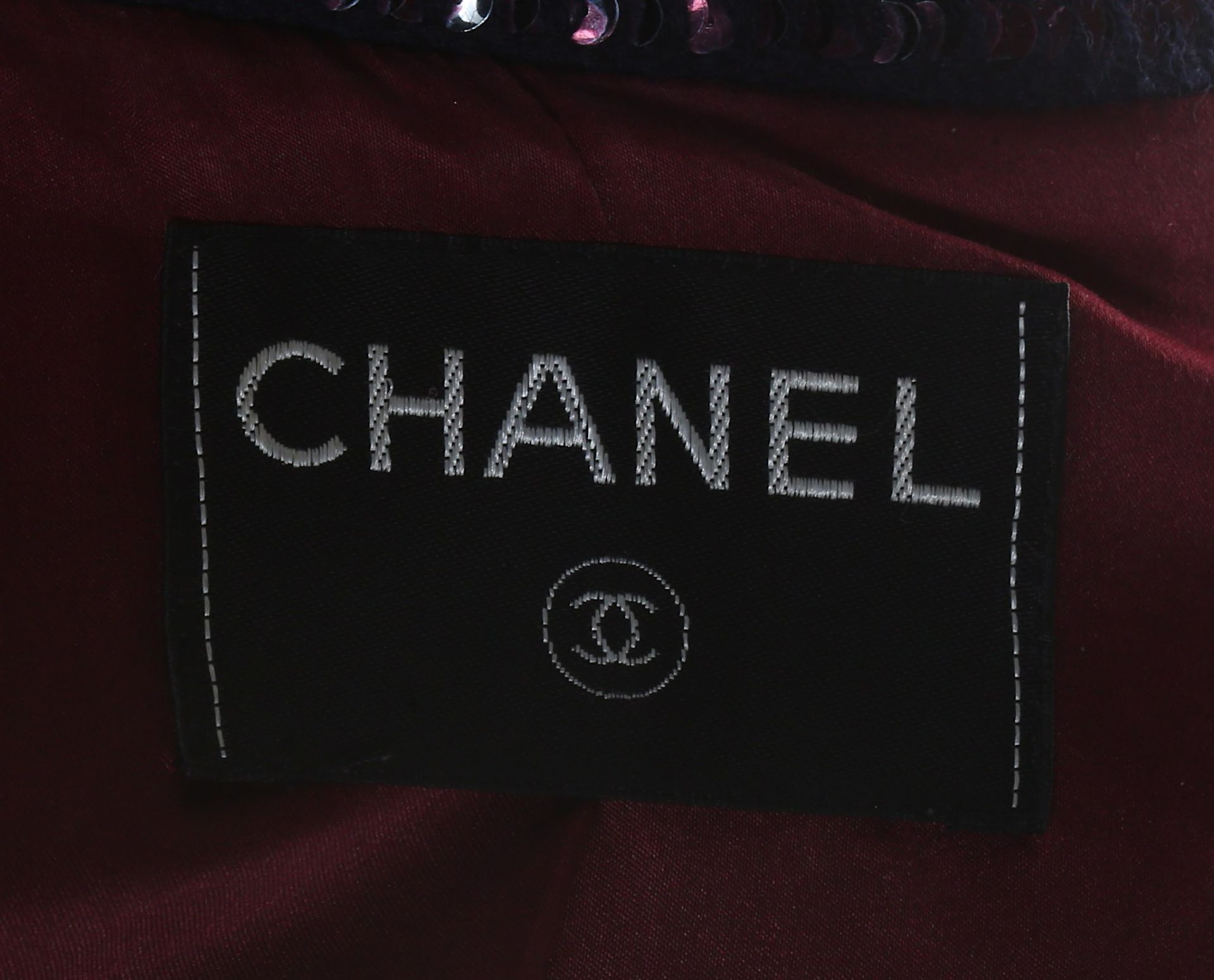 Chanel Navy Wool and Sequin Skirt Suit, c. 2000, n - Image 7 of 7