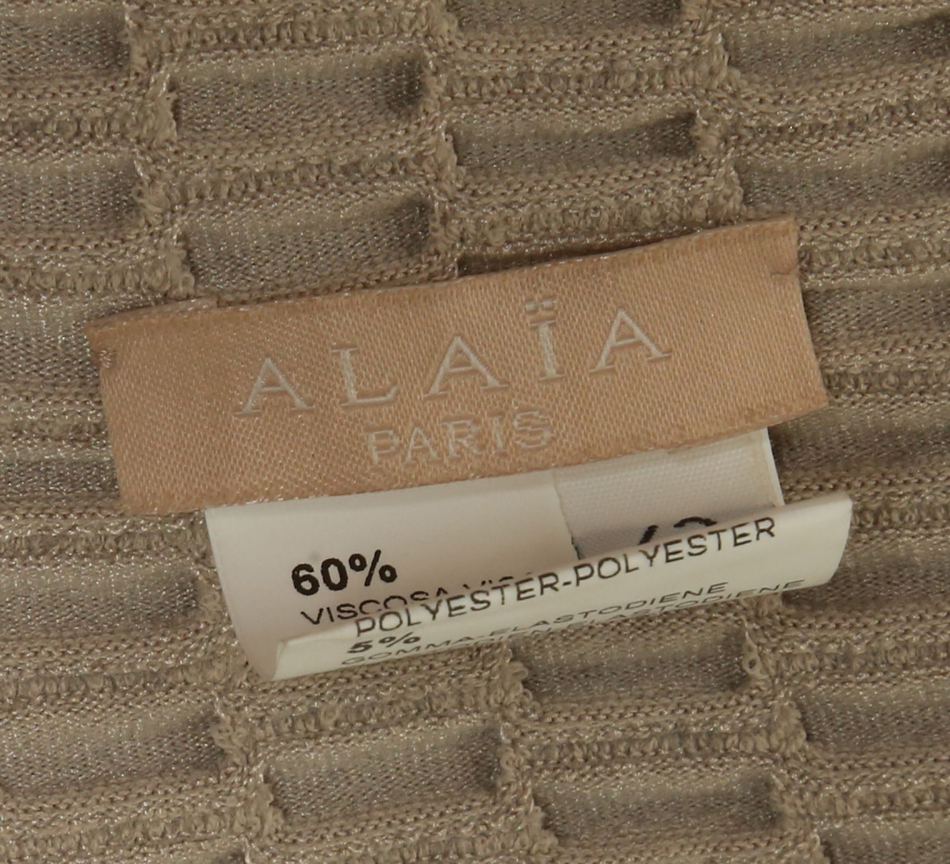 Alaia Taupe Stretch Dress and Jacket, the jacket o - Image 6 of 7