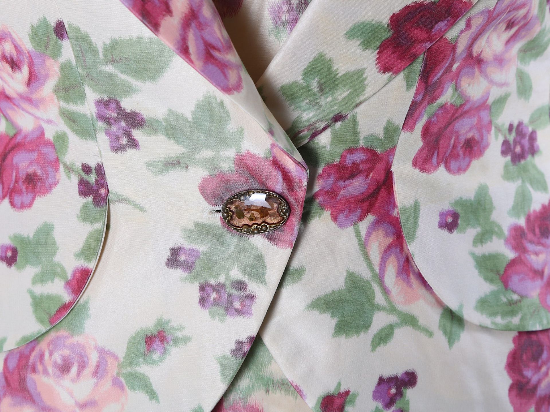 Christian Dior Boutique Cotton Silk Rose Print Out - Bild 5 aus 10