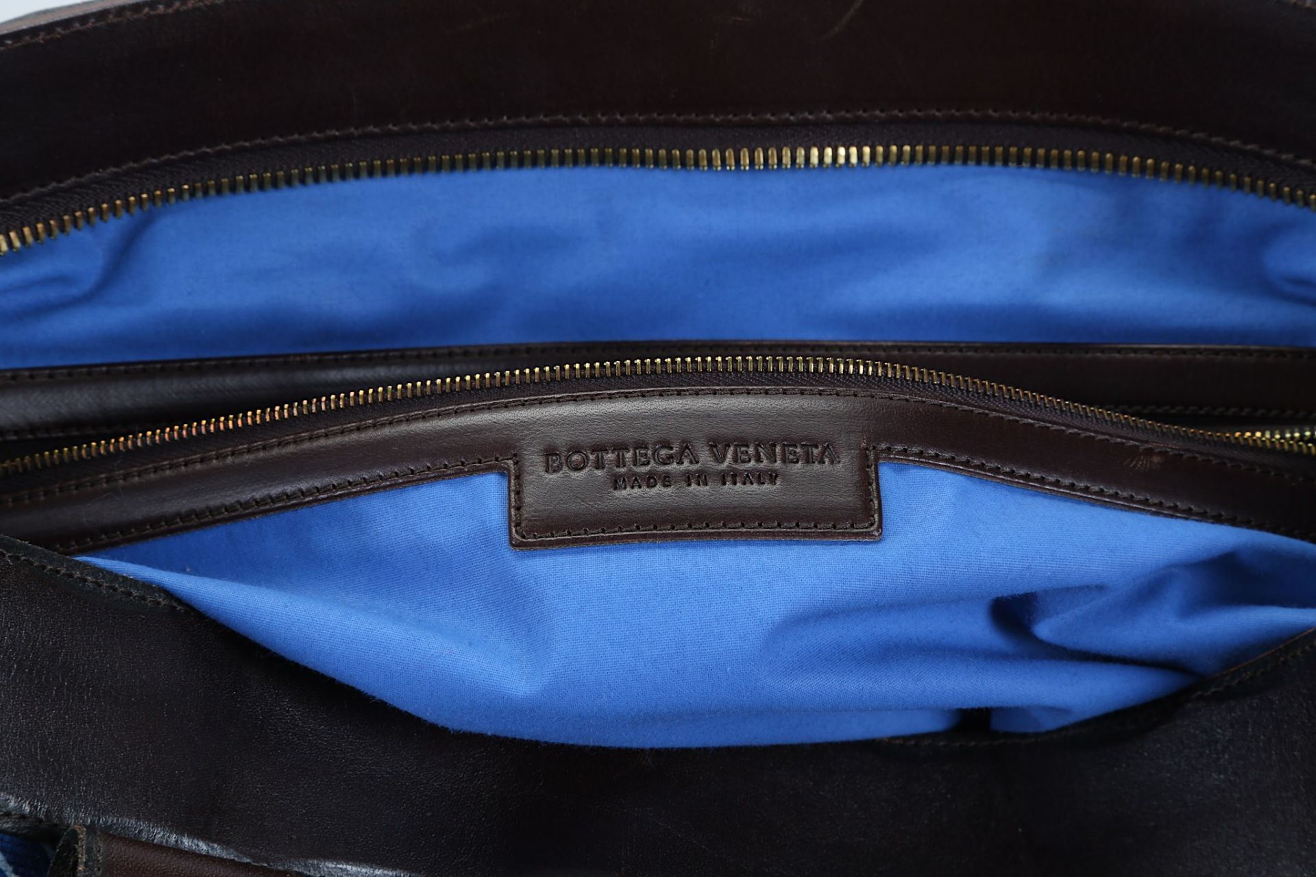 Bottega Veneta Blue Canvas Large Tote, wave print - Image 4 of 6