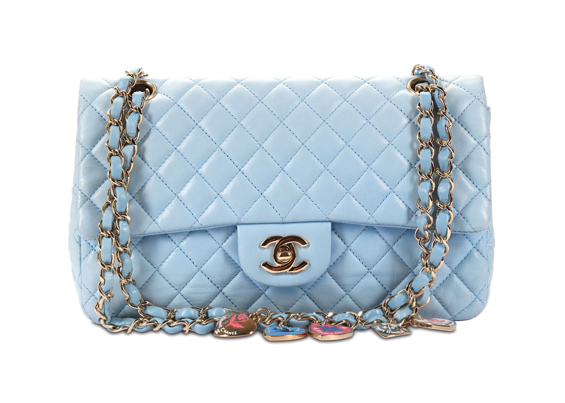 Chanel Sky Blue Valentine Charm Flap Bag, c. 2008-