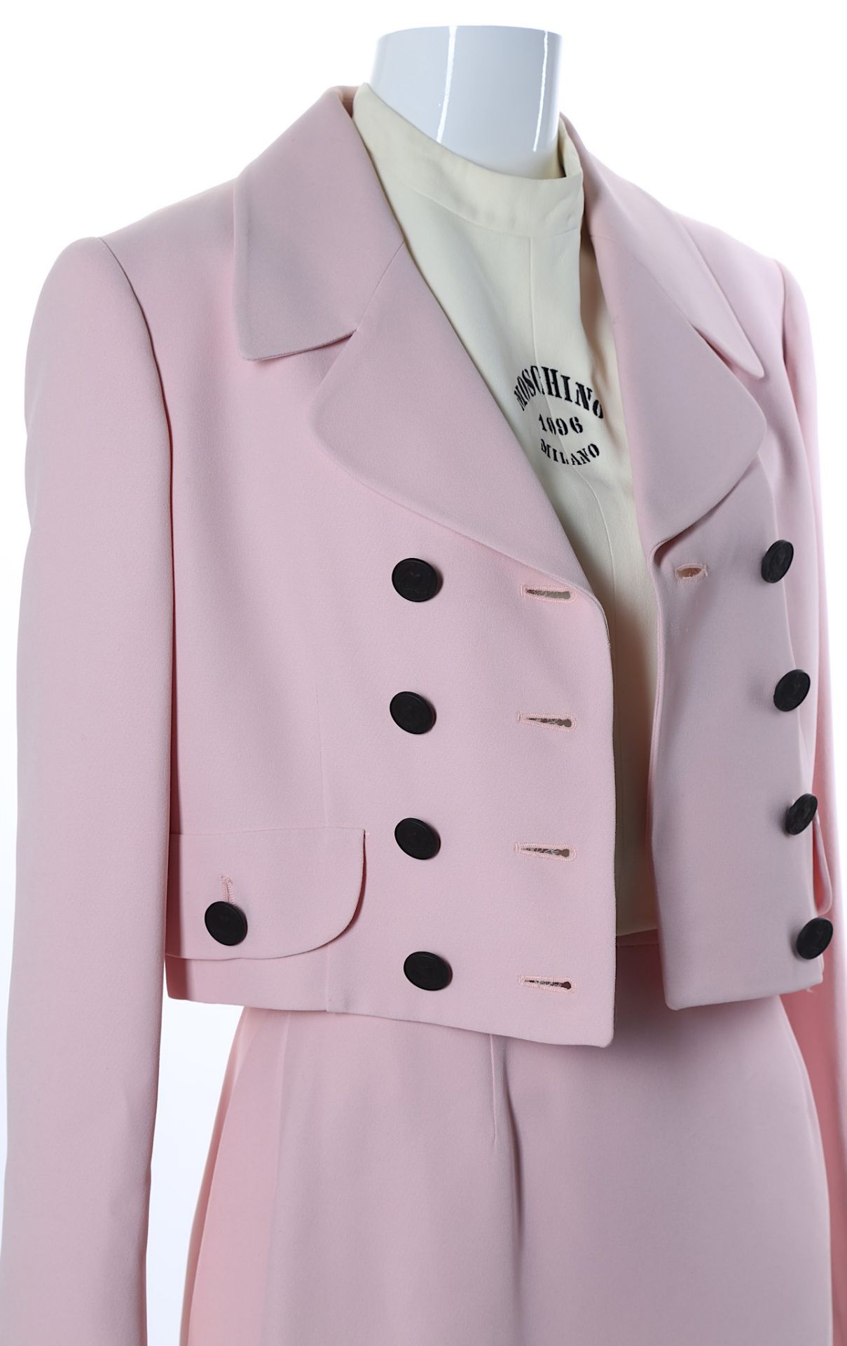 Moschino Cheap and Chic Pink Skirt Suit, 1990s, wi - Image 4 of 10