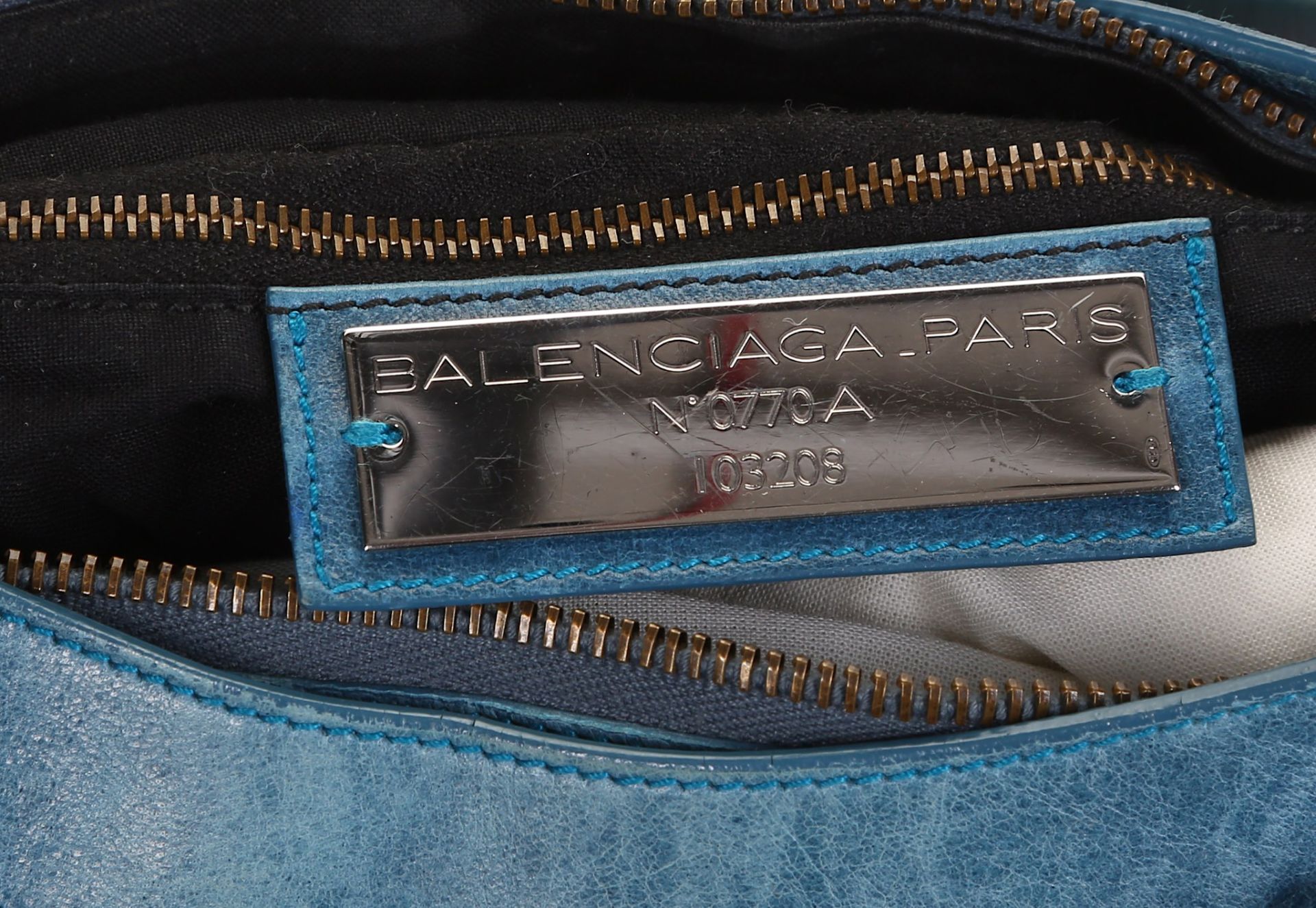 Balenciaga Blue Motorcycle First Bag, c. 2005, dis - Bild 5 aus 5