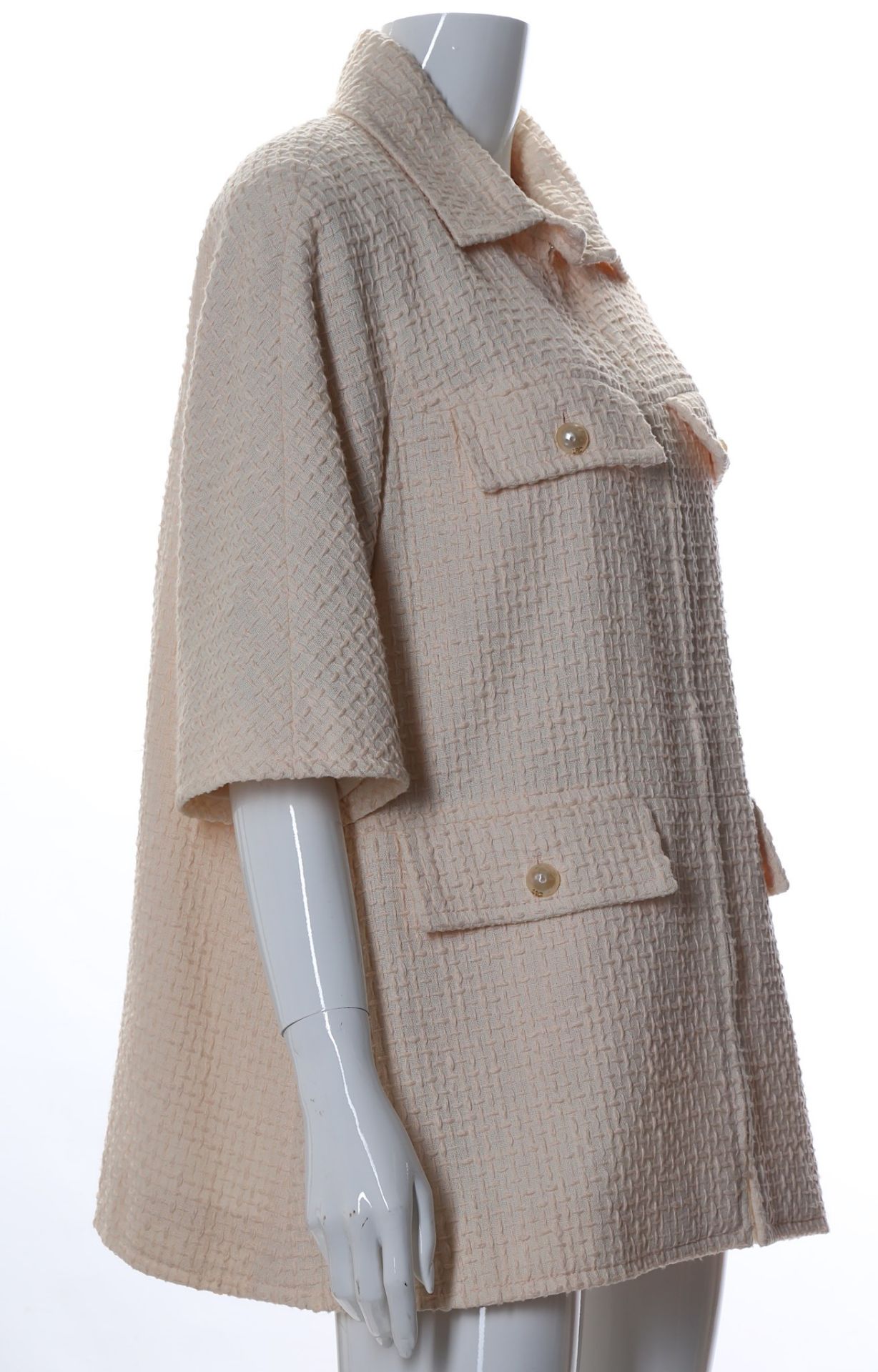 Chanel Pale Pink Cotton Jacket, 2010s, short sleev - Image 3 of 5
