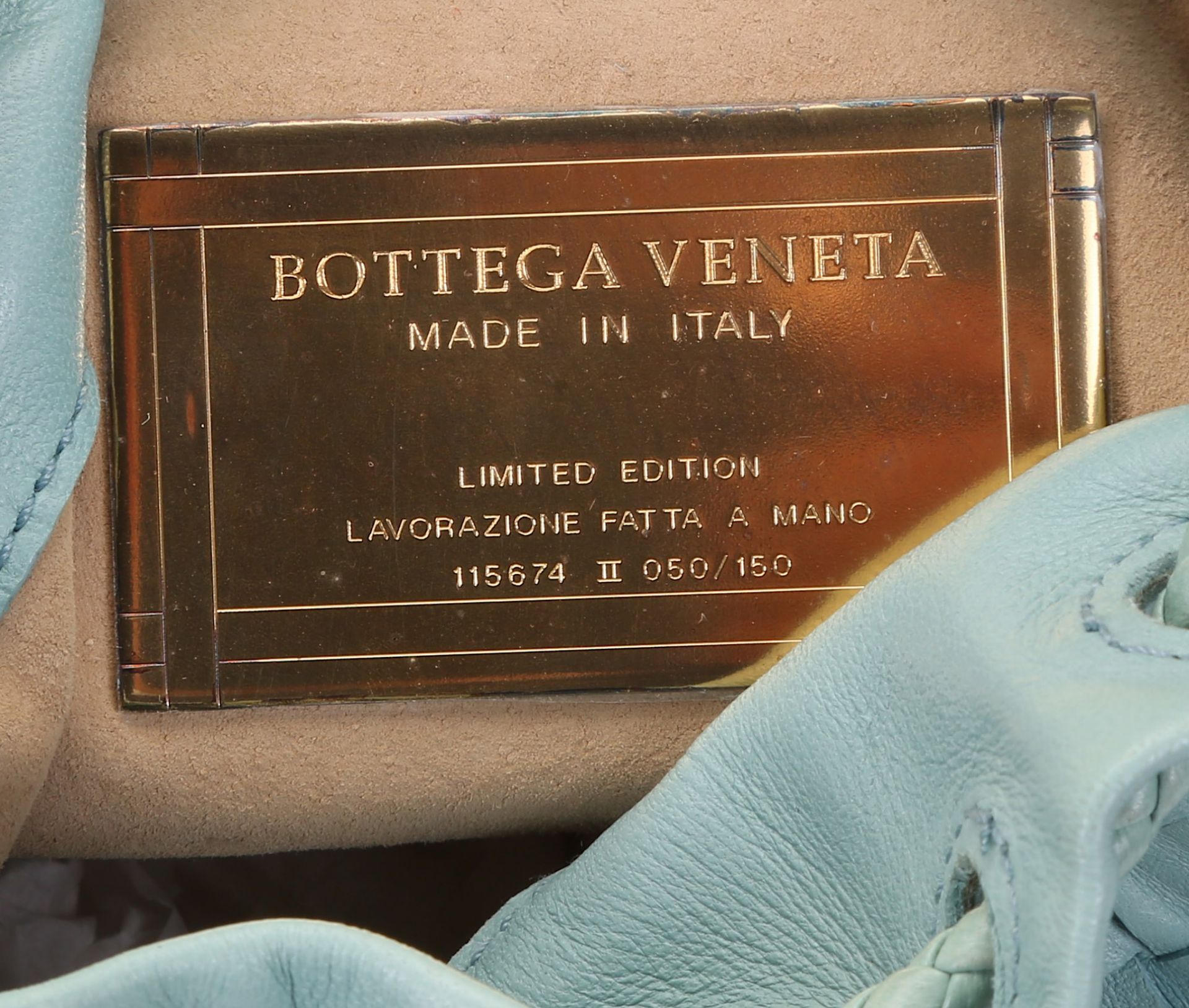 Bottega Veneta Turquoise Fringe Drawstring Bag, Li - Bild 5 aus 5