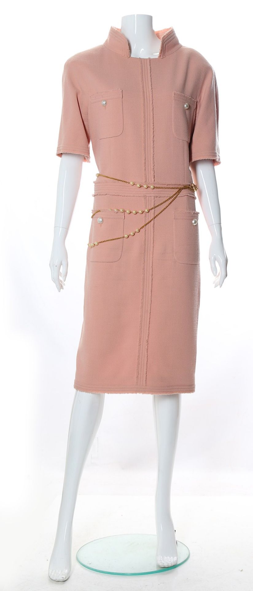 Chanel Salmon Wool Dress, Printemps 2012, with ham - Image 5 of 9