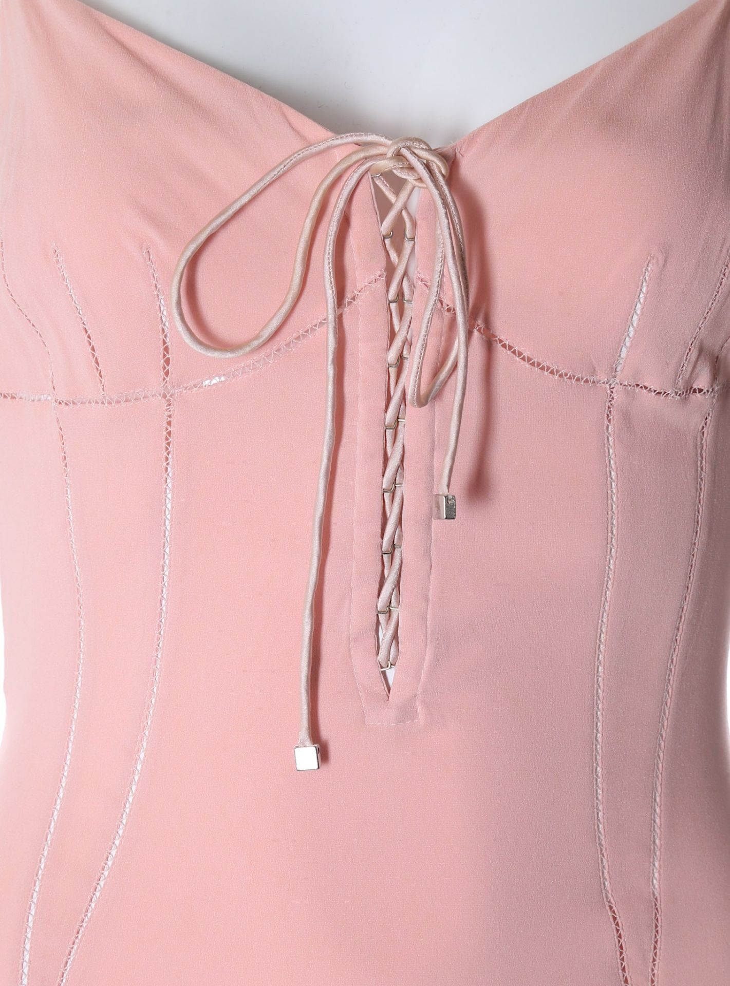 Dolce & Gabbana Pink Dress, lace up front with spa - Bild 2 aus 4