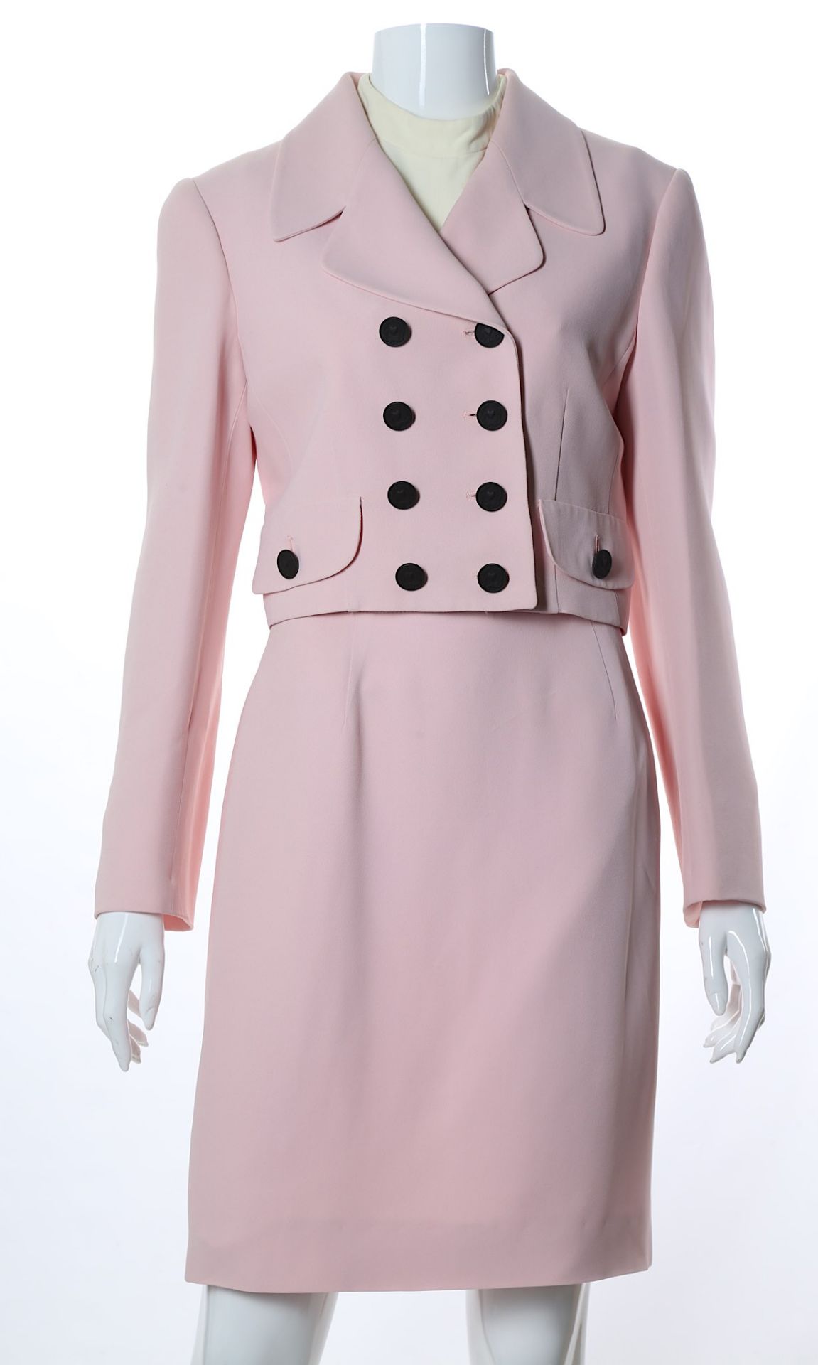 Moschino Cheap and Chic Pink Skirt Suit, 1990s, wi - Bild 2 aus 10