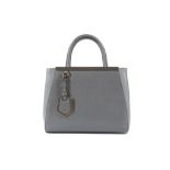 Fendi Elite Grey 2Jours Petite Tote, two tone grey