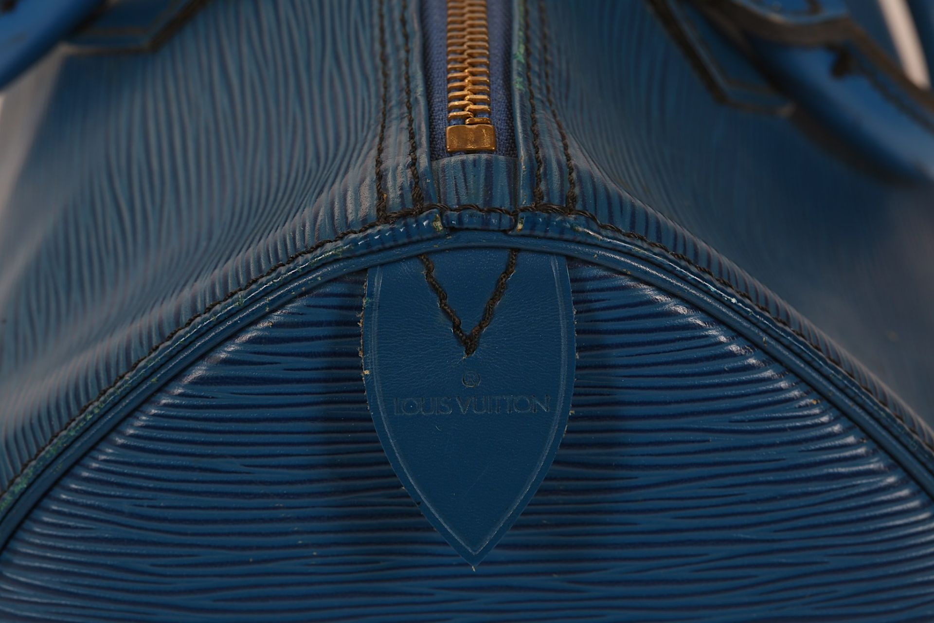 Louis Vuitton Blue Epi Speedy 32, c. 1990, black c - Image 5 of 5