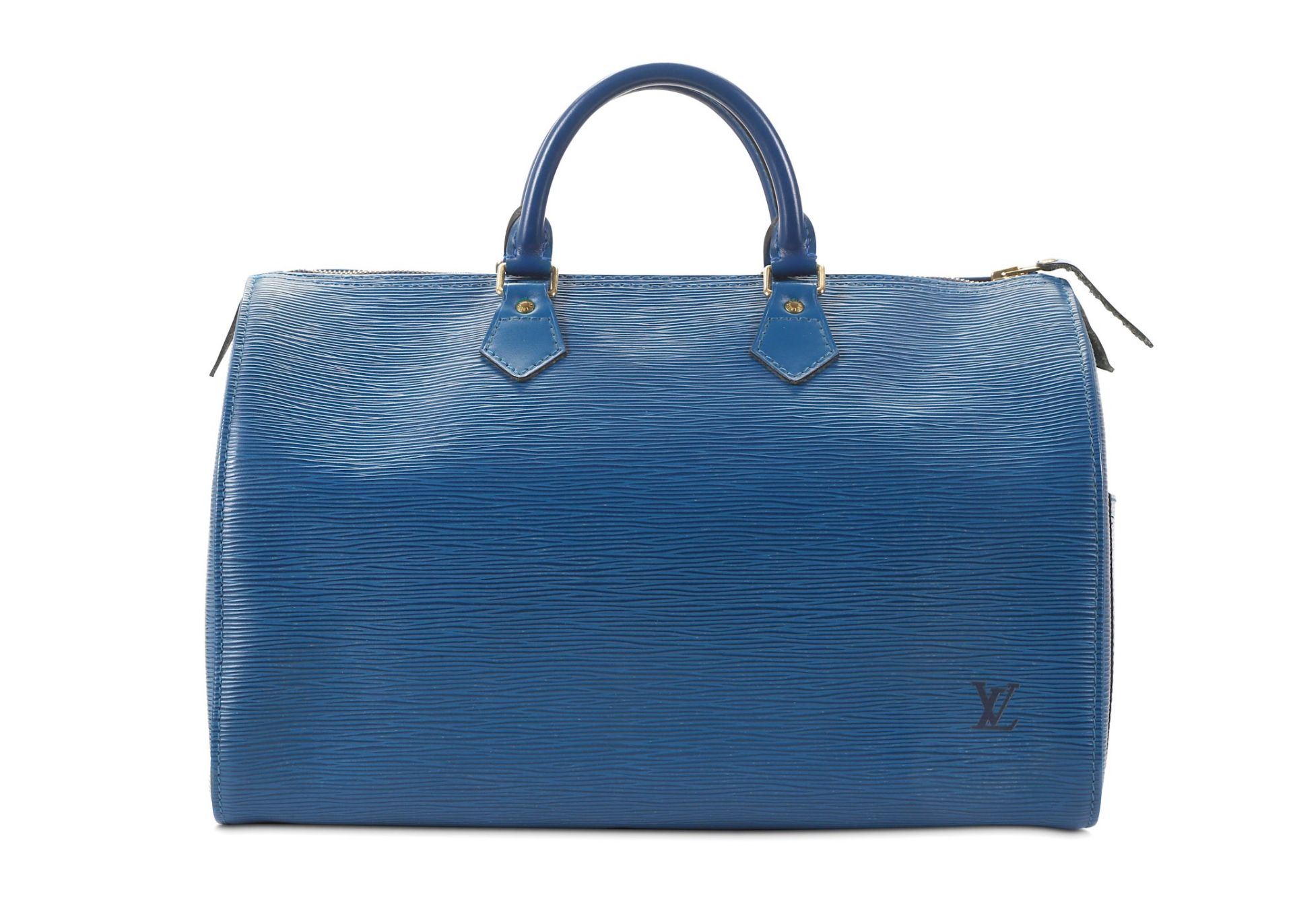 Louis Vuitton Blue Epi Speedy 35, c. 1994, 38cm wide, 24cm high Condition Grade A- Please refer to