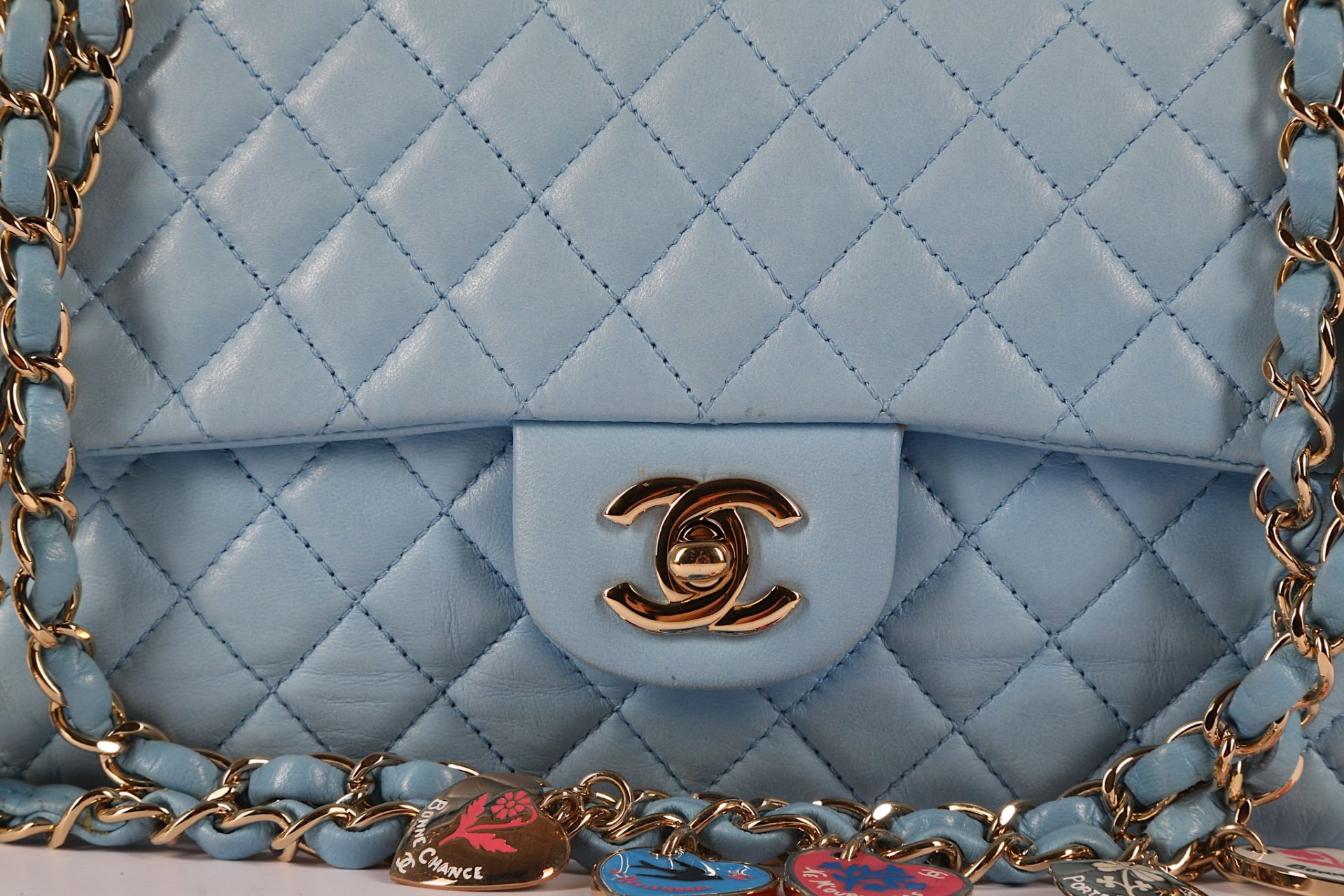 Chanel Sky Blue Valentine Charm Flap Bag, c. 2008- - Bild 2 aus 7