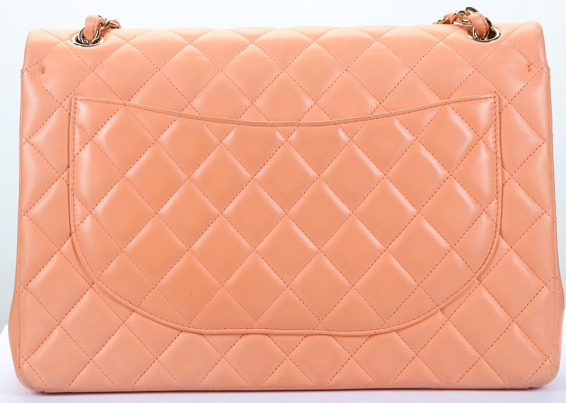 Chanel Peach Jumbo Classic Flap Bag, c. 2012, quil - Bild 5 aus 10