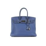 Hermes Brighton Blue Clemence Birkin 35, c. 2008,