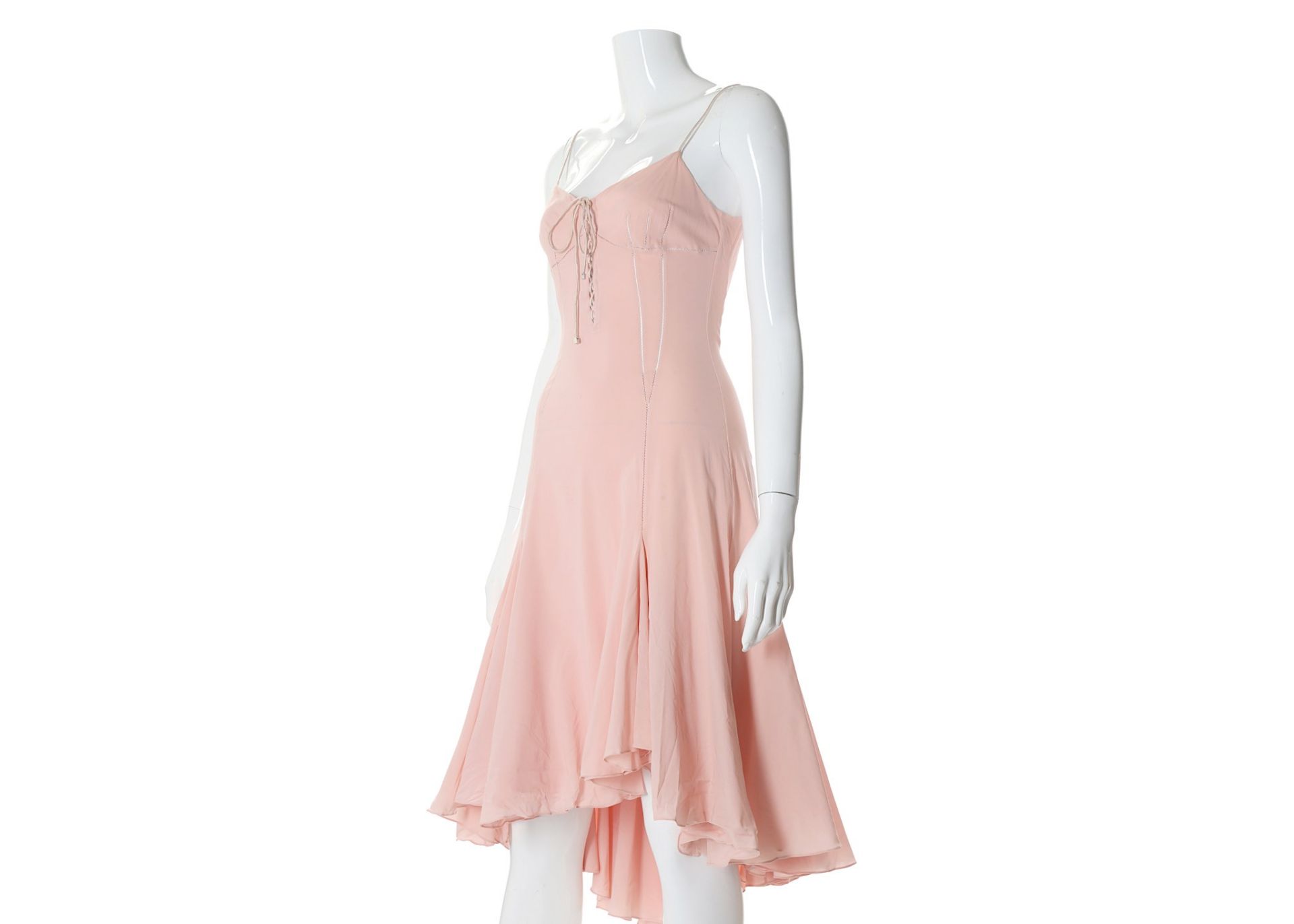 Dolce & Gabbana Pink Dress, lace up front with spa