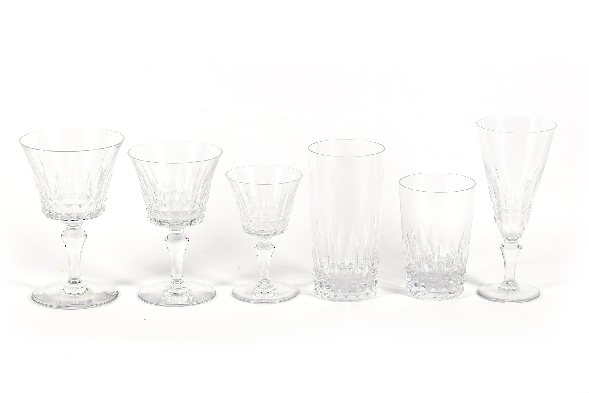 An extensive suite of Baccarat cut crystal glasswa