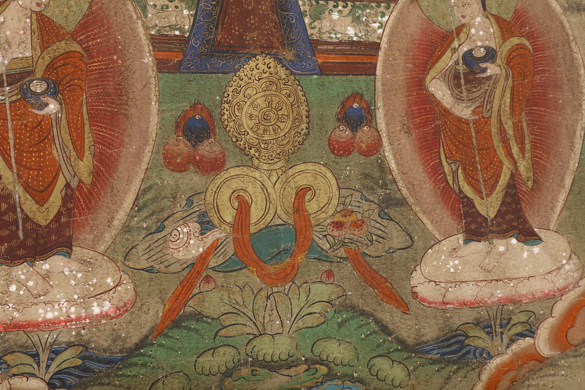 A Thangka painting, early 20th century, 64 x 45cm - Image 4 of 5
