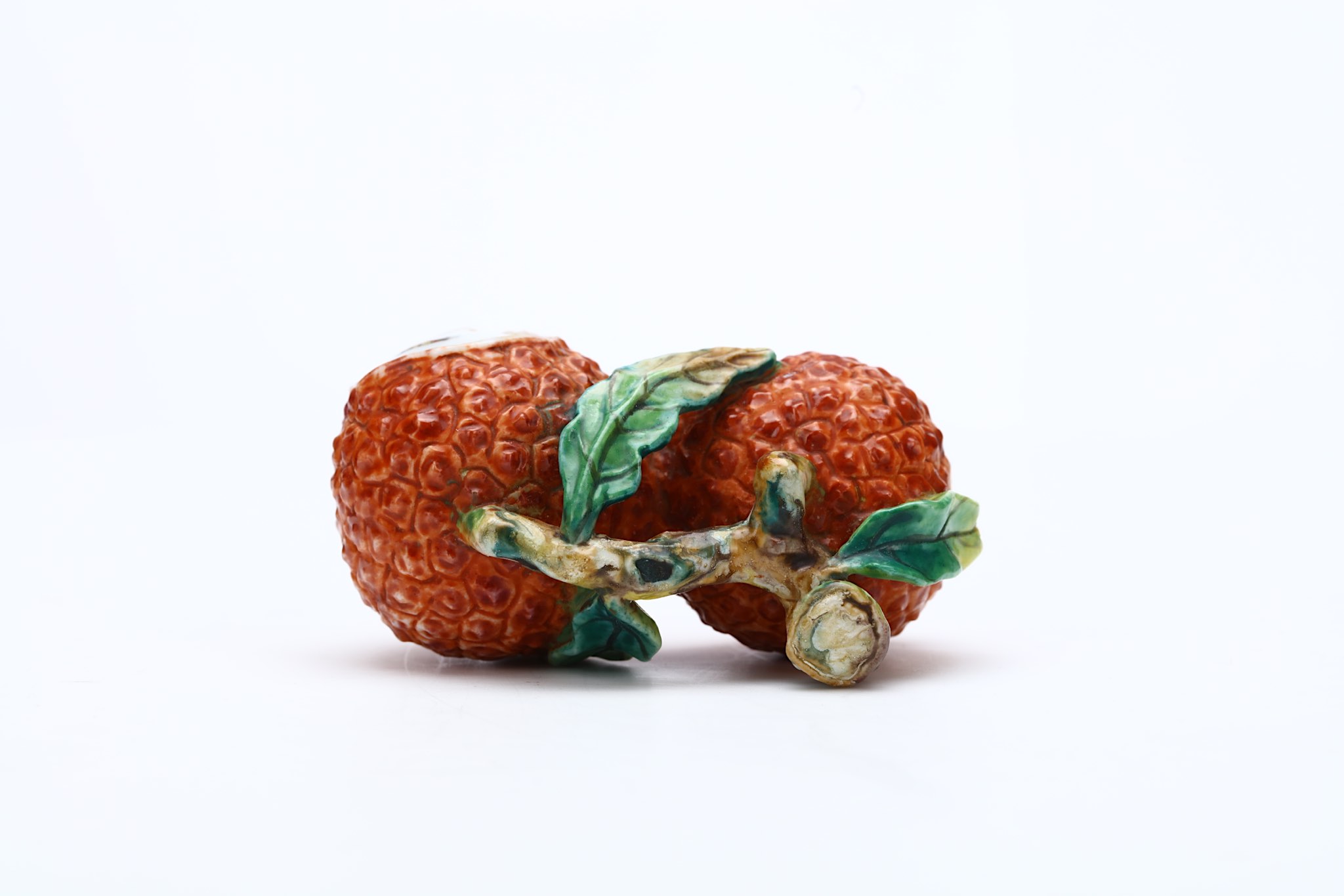 A Chinese porcelain model of a lychee, 19th / 20th - Image 4 of 7