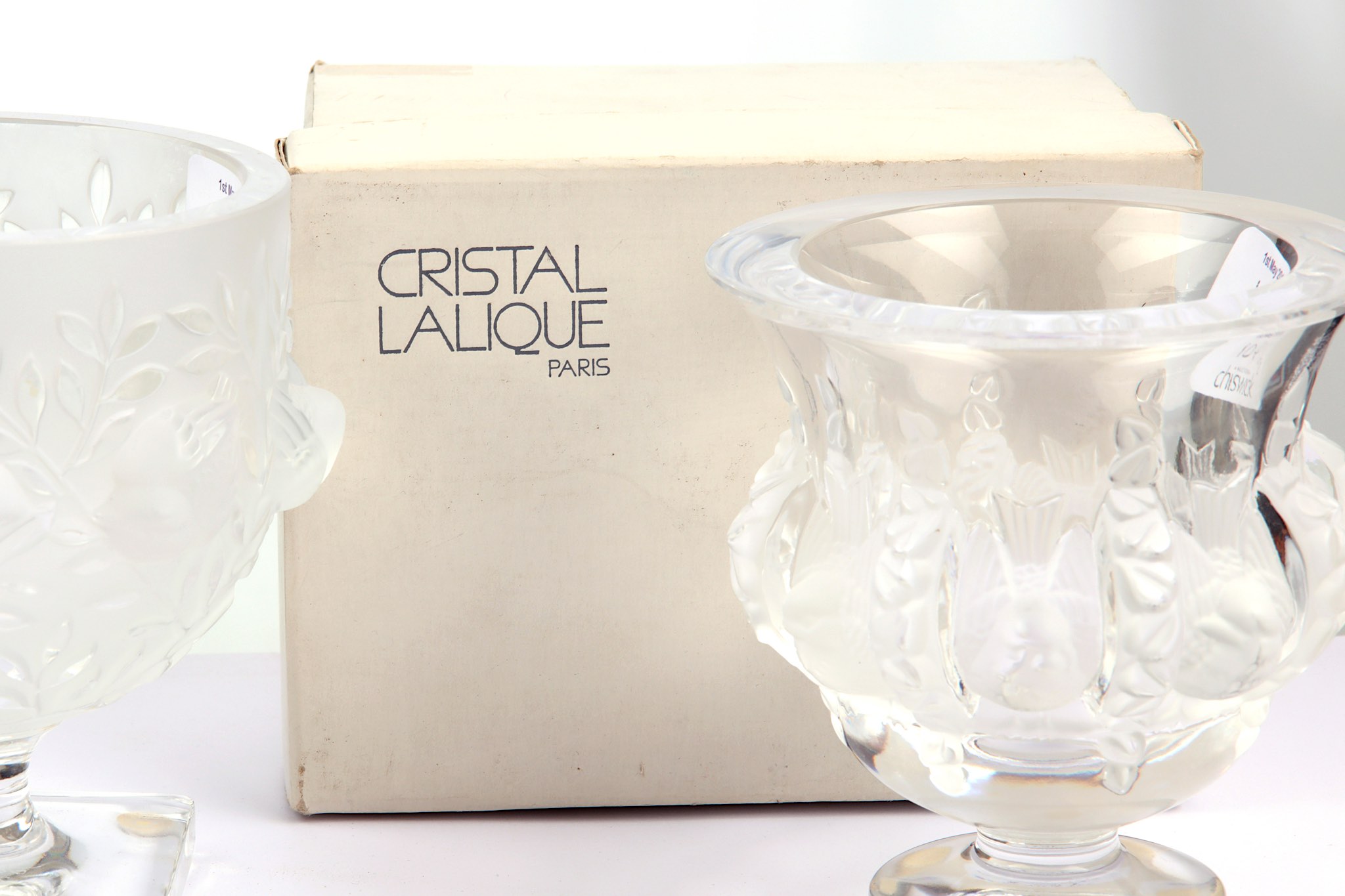 Two Lalique frosted glass pedestal bowls, 20th cen - Image 2 of 2