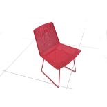 A Red Conran desk, model 51, 142cm wide; together with a matching chair (2)