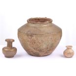 Three Chinese Han dynasty items, to include a pott