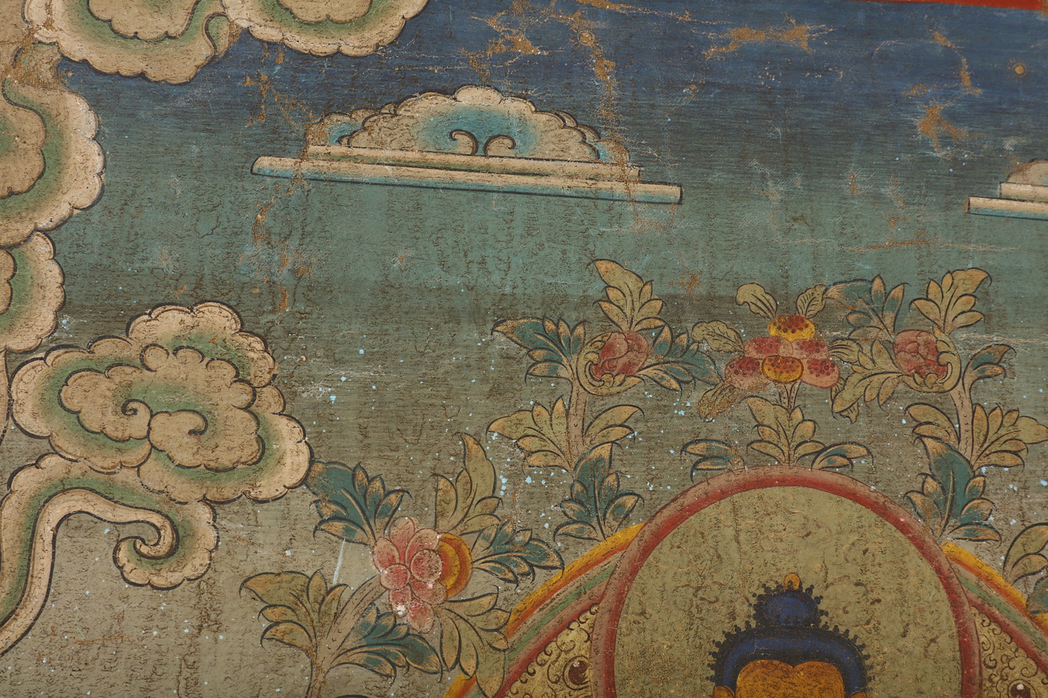A Thangka painting, early 20th century, 64 x 45cm - Image 3 of 5
