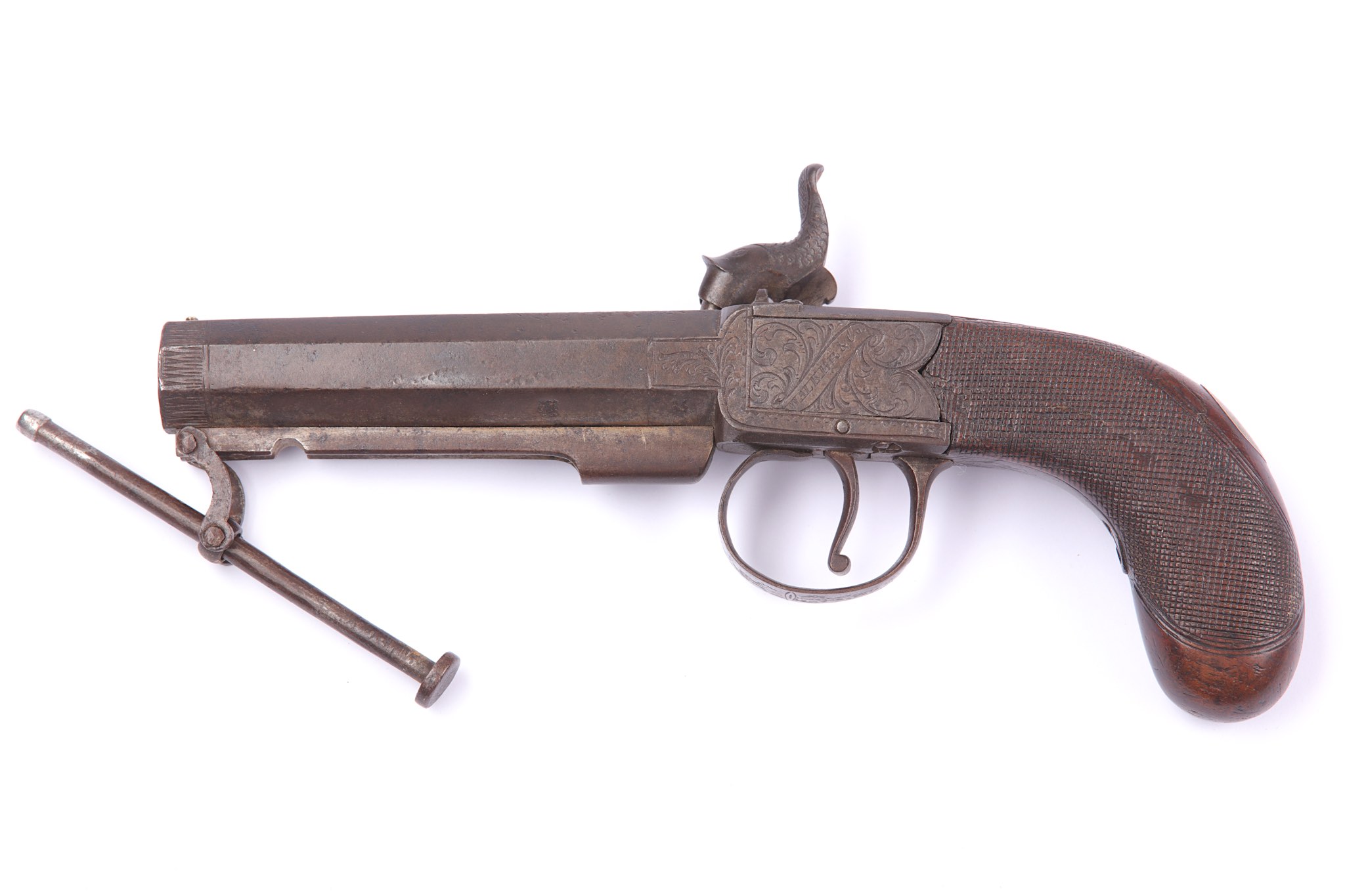 An flintlock pistol, early 19th century, by Walker