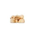 AN IVORY NETSUKE OF NUTS. 19th Century. Carved as a group of chestnuts and acorns clustered