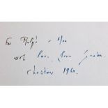 Greene (Graham) A Visit to Morin, FIRST EDITION, ONE OF 250 COPIES, inscribed by the author for