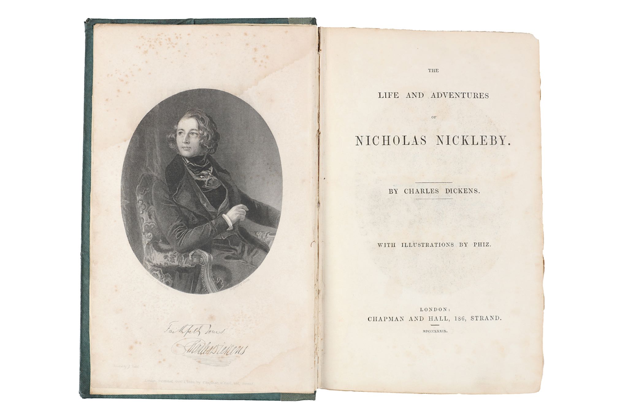 Dickens (Charles) The Life and Adventures of Nicholas Nickleby, FIRST EDITION IN BOOK FORM,  half-