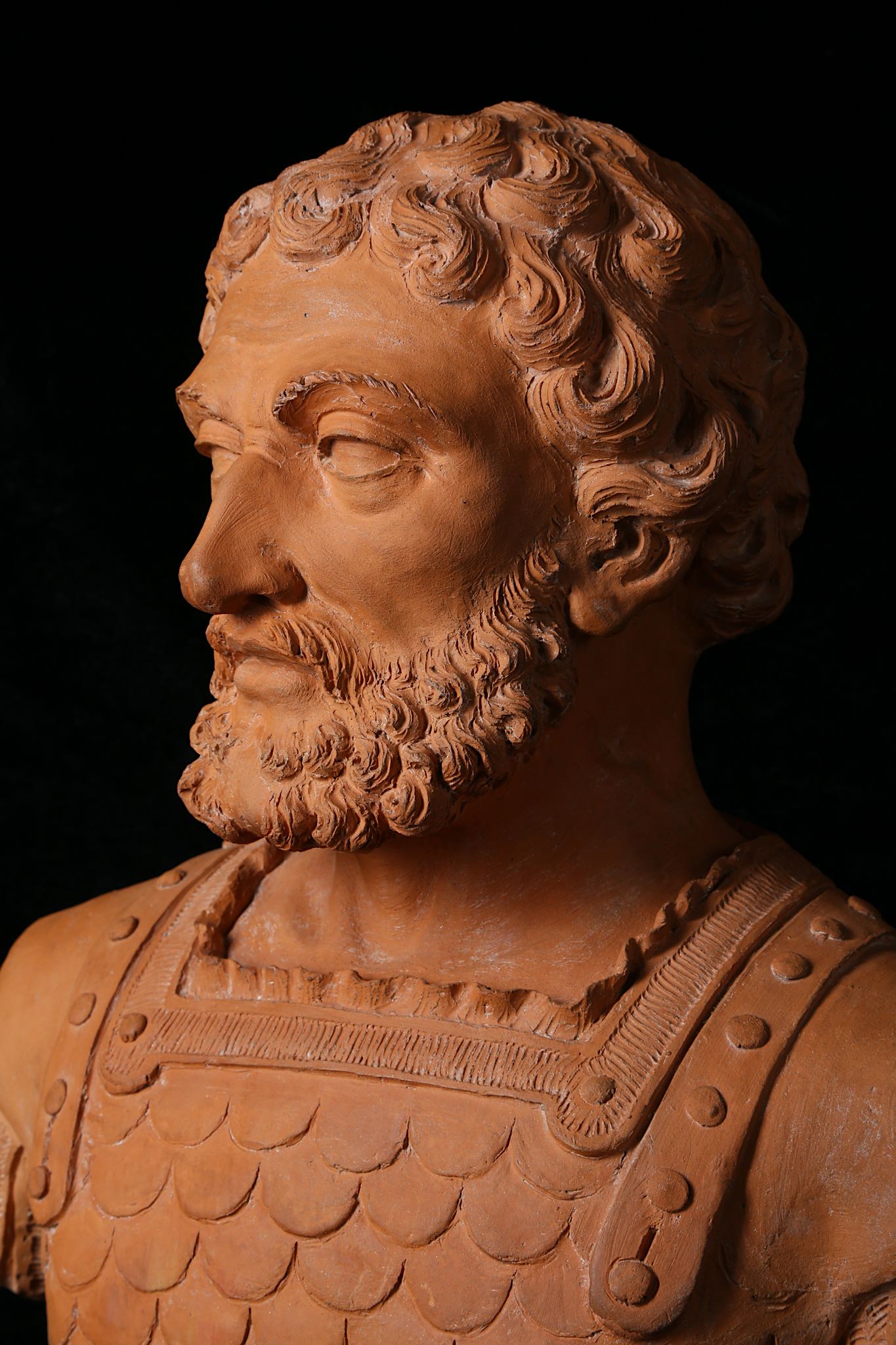 A TERRACOTTA BUST OF A SOLDIER, PROBABLY SOUTH NETHERLANDISH, 17TH CENTURY the hand modelled bust - Image 6 of 10