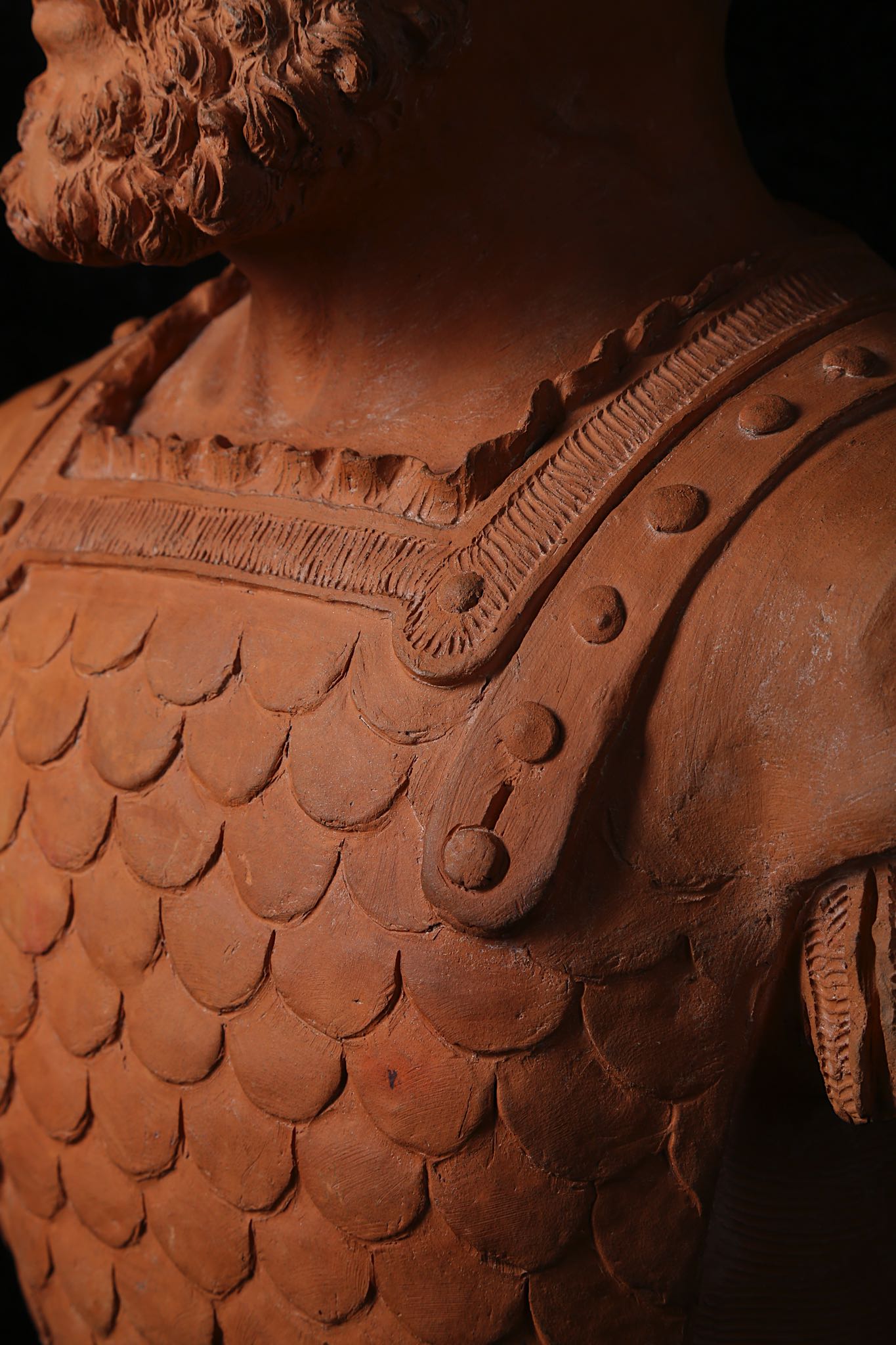 A TERRACOTTA BUST OF A SOLDIER, PROBABLY SOUTH NETHERLANDISH, 17TH CENTURY the hand modelled bust - Image 7 of 10