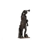 AFTER THE ANTIQUE: A 19TH CENTURY FRENCH BRONZE FIGURE OF DIANA THE HUNTRESS ATTRIBUTED TO