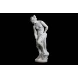 AFTER CHRISTOPHE-GABRIEL ALLEGRAIN (FRENCH, 1710-1795): A 19TH CENTURY MARBLE FIGURE OF VENUS