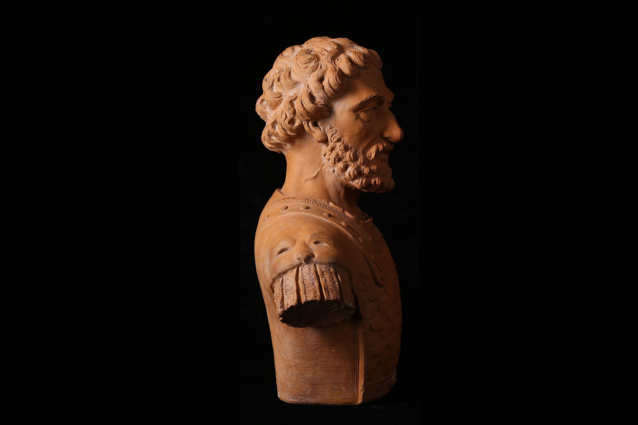 A TERRACOTTA BUST OF A SOLDIER, PROBABLY SOUTH NETHERLANDISH, 17TH CENTURY the hand modelled bust - Image 5 of 10