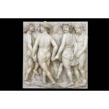 AFTER LUCA DELLA ROBBIA (ITALIAN, 1400-1482): A LARGE MARBLE RELIEF OF THE CANTORIA 'SINGING