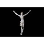 A VERY LARGE 19TH CENTURY IVORY CORPUS CHRISTI the figure of Christo Vivo, with head turned to his